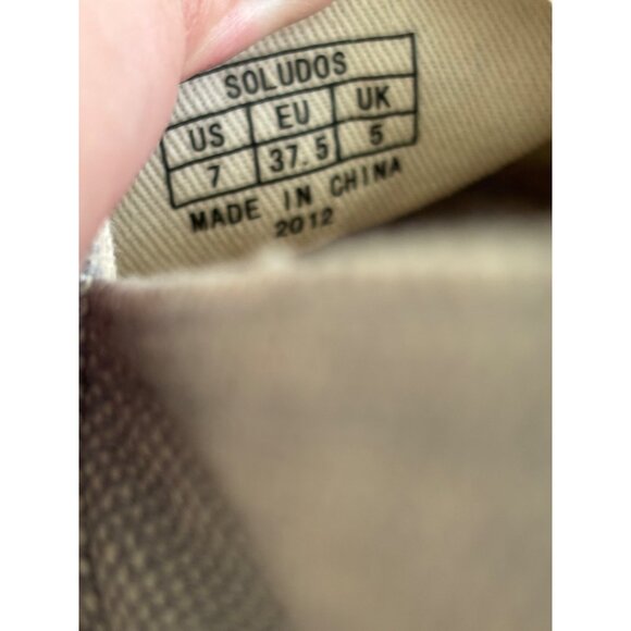 Soludos Womens Espadrille Flats Canvas Slip-On Shoes Light Gray Size 7 - Picture 8 of 12